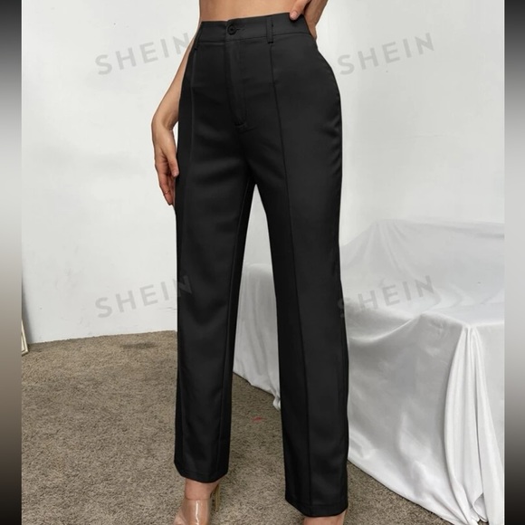 Shein Essnce High Waist Seam Detail Pants - Picture 1 of 5